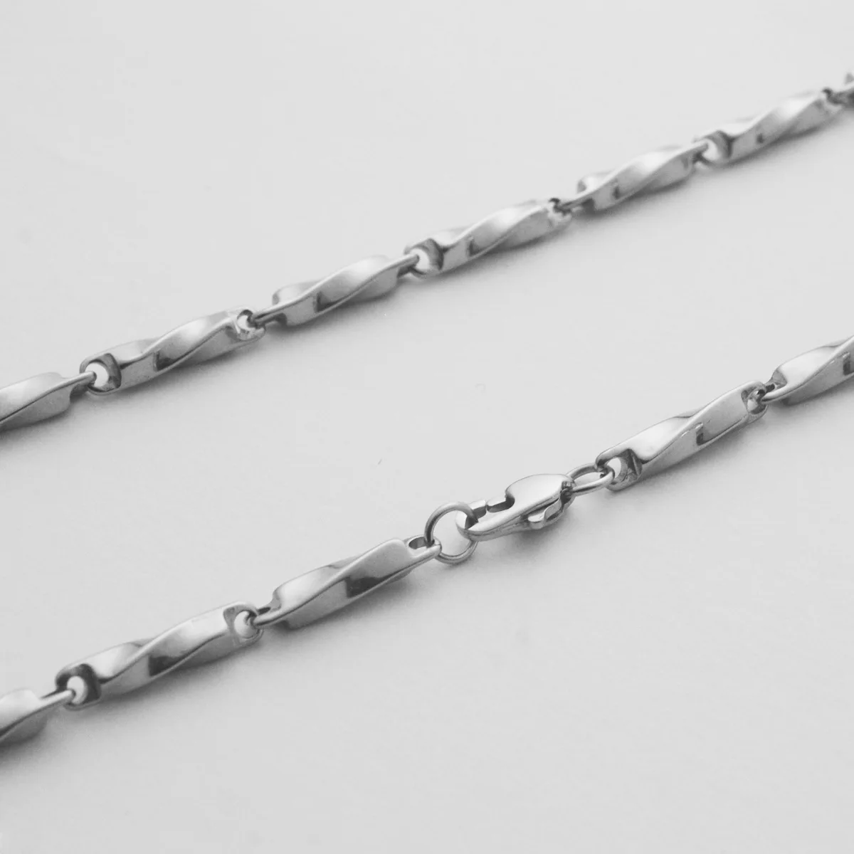 HNSP 3.8MM Mobius Stainless Steel Chain Necklace For Men Neck Fashion Jewelry Accessories 50CM-80CM Long Chains
