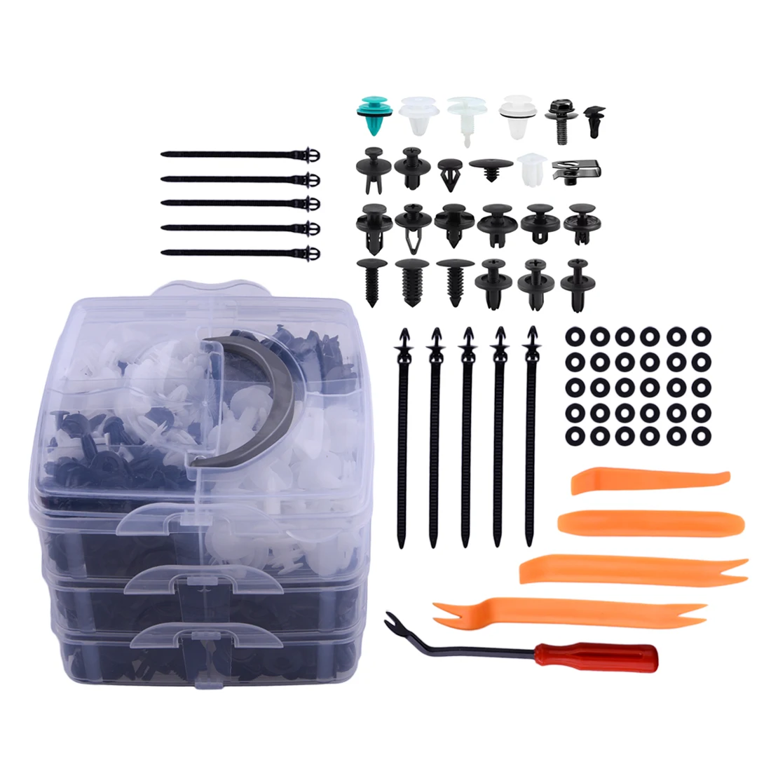 

Universal Car Train Truck Bus Plane Caravan Body Trim Bumper Push Pin Retainer Clips Fasteners Rivets Assortment Set