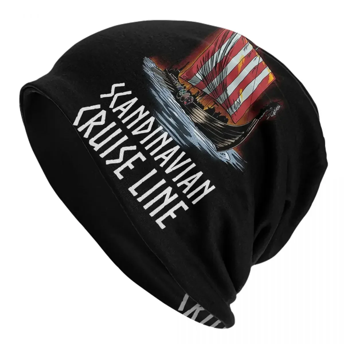 Norse Mythology Scandinavian Cruise Line Viking Ship Unisex Beanies Caps Knitted Bonnet Hat Warm Autumn Winter Skullies Hats