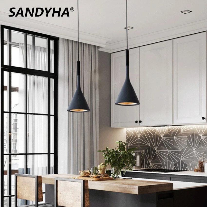 modern led pendant lights preto e branco kitchen island fixtures bedroom table dining room pendurado lampada abajur home chandeliers 01