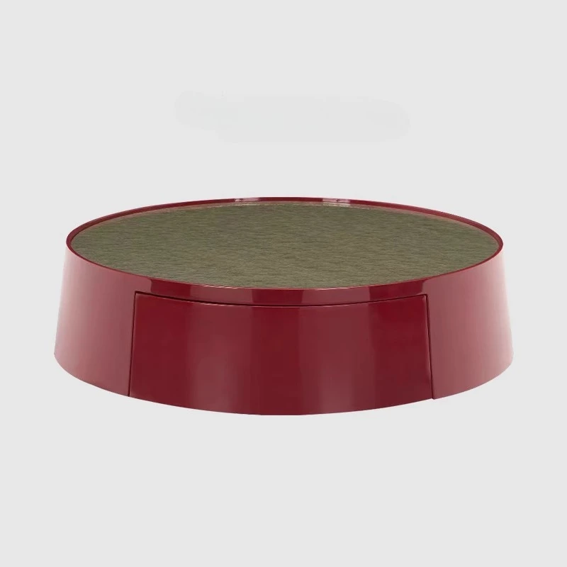 

Italian minimalist light luxury round coffee table water ripple lacquer light luxury designer coffee table