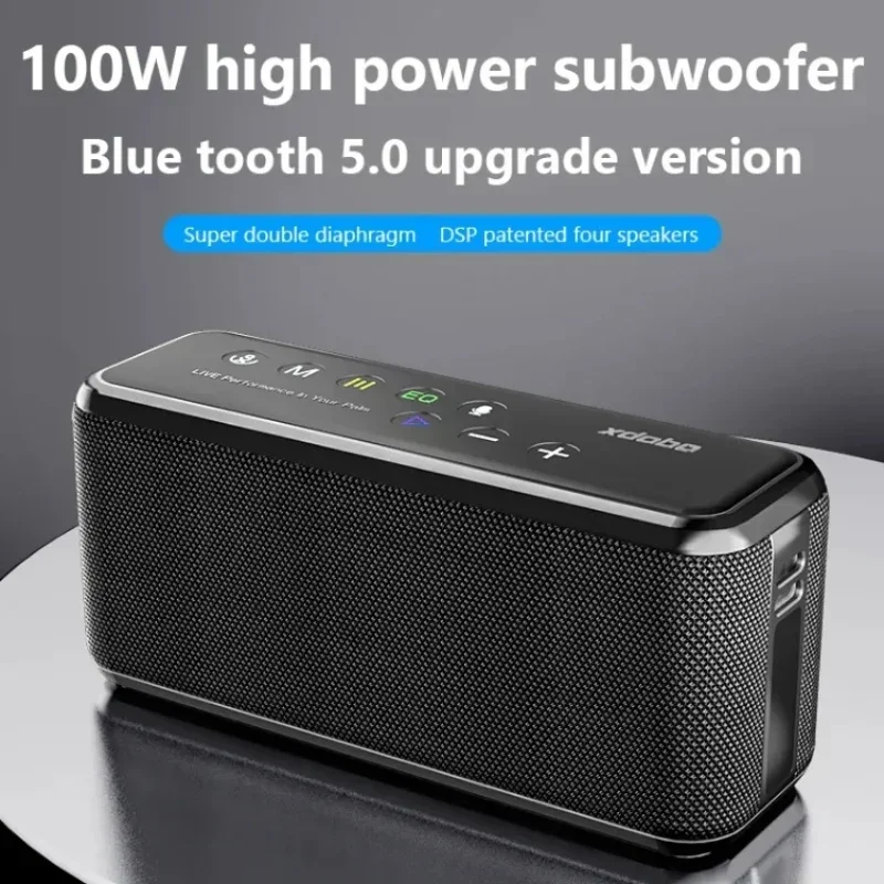 サブウーファー,超強力なサウンドコラム,屋外キャンプ用ラジカセ,ipx5 tws,eq,100w xdobo x8 max,20000mah,ipx5