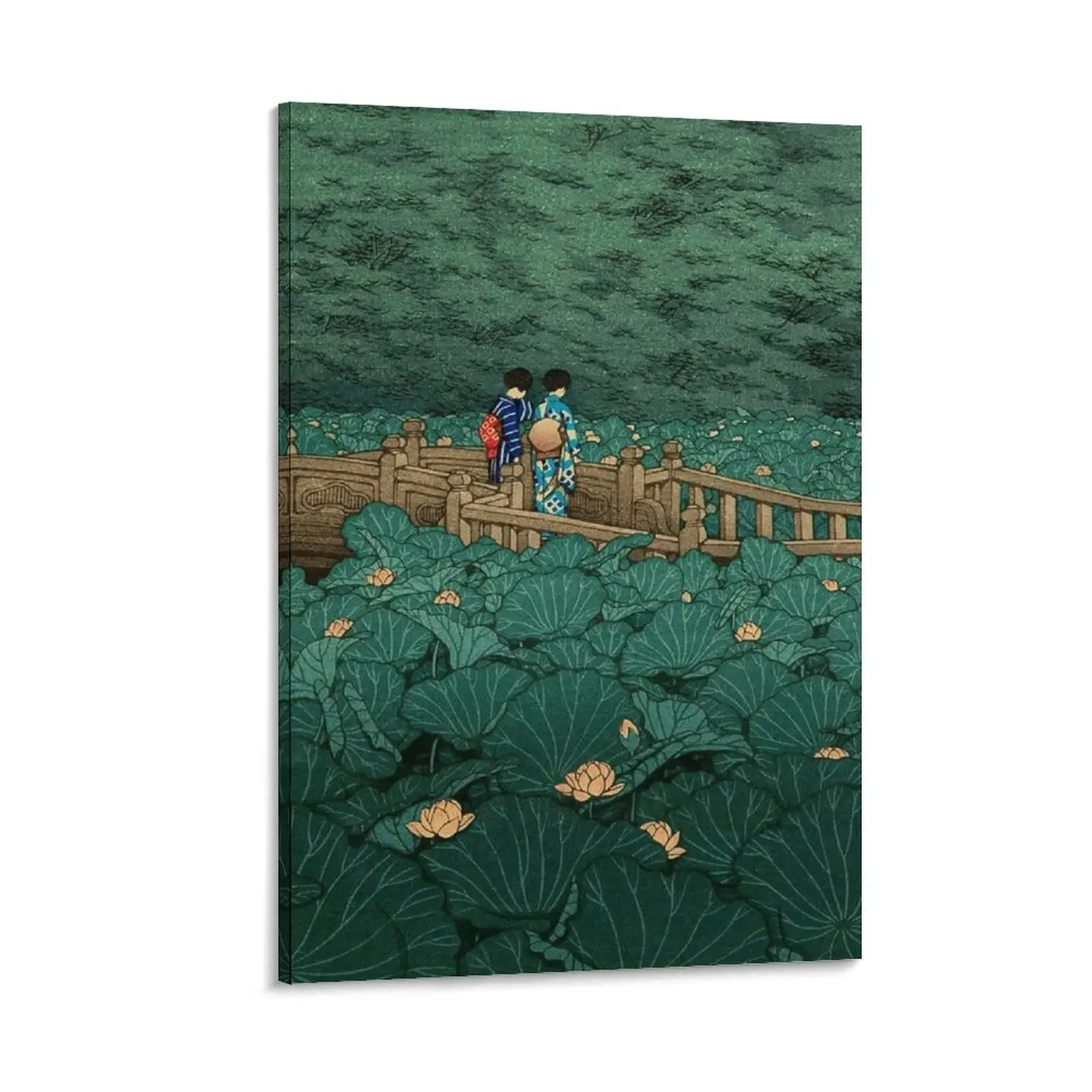 

Shiba Benten ike - Hasui Kawase Canvas Painting Posters on the wall Decorative prints wall painting art