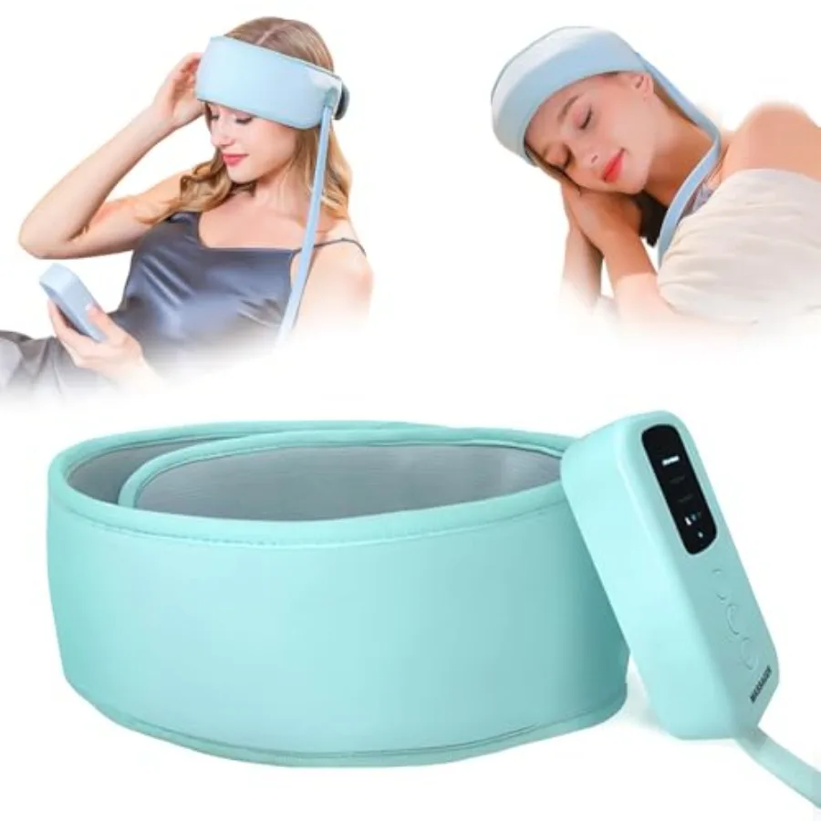 

Rechargeable Electric Head Massager with Airbag Percussion for Scalp Head Relaxation Portable Design for Stress Relief and Bett