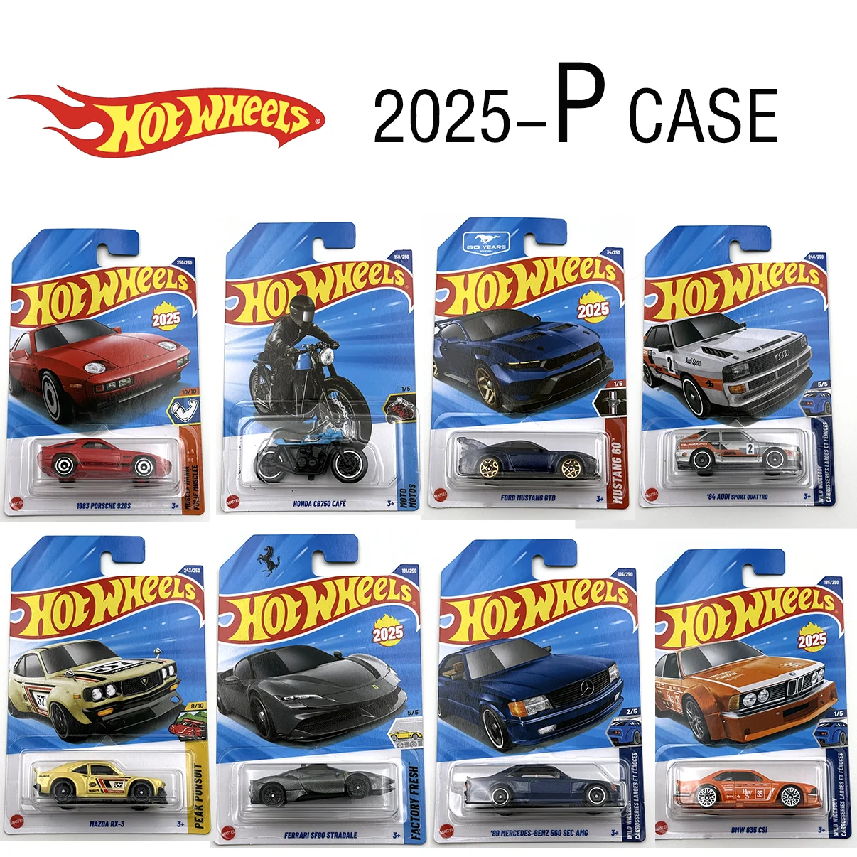 

Чехол Hot Wheels Cars 2025P PORSCHE Mazda AUDI FORD LAMBORGHINI HONDA MERCEDES-BENZ BMW 1/64 Металлическая литая модель игрушечного автомобиля