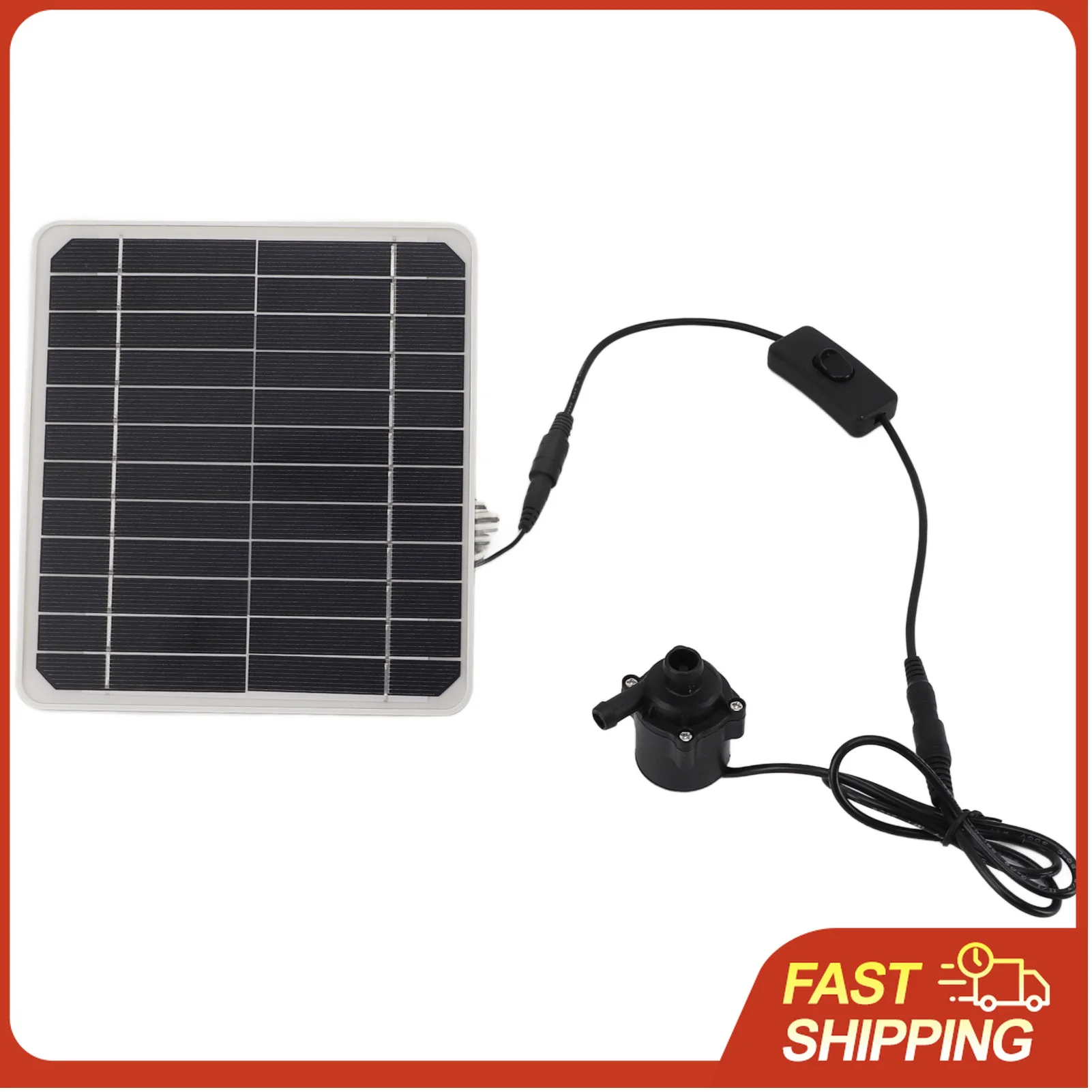 

Комплект солнечного водяного насоса 50 Вт с аккумулятором для круглосуточной работы, регулируемый поток для купальни для птиц и садовых фонтанов