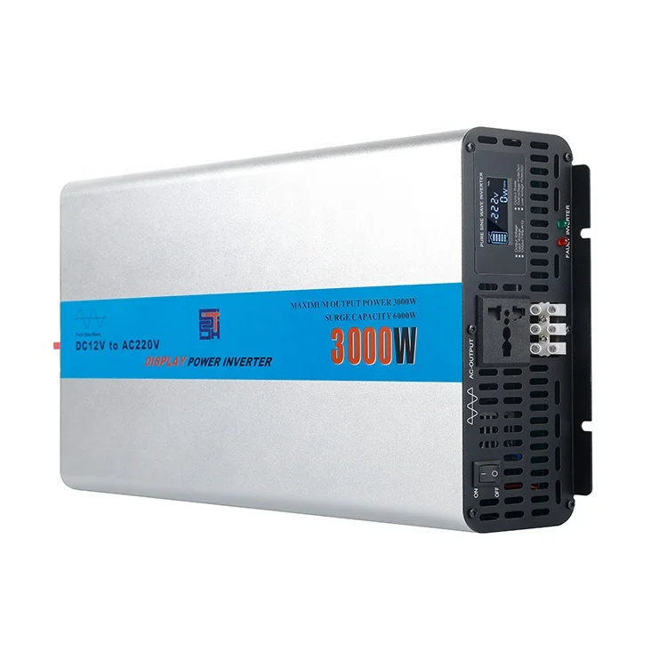 Home Digital Intelligent Power Inverter 12 V Pure Sine 3000W 3000 Watt DC To AC Converter 12V To 220V 3000W