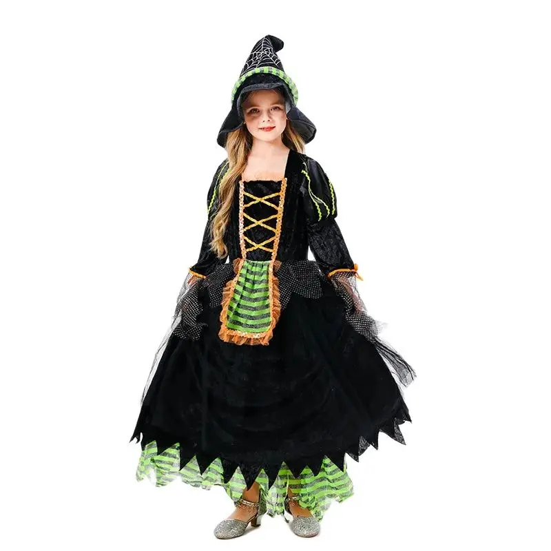 Amole Sorcière Cosplay Maille Jupe, Costume Bulle, Halloween Enfant avec Accessoires