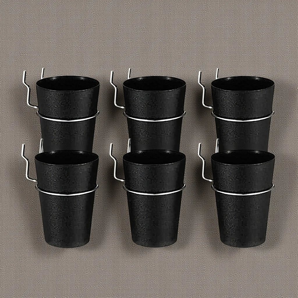 6 set Pegboard Organizer Set Iron Abs Storage Cups With Hooks For Workshop Tool Fastener Organizers Pegboard Accessories