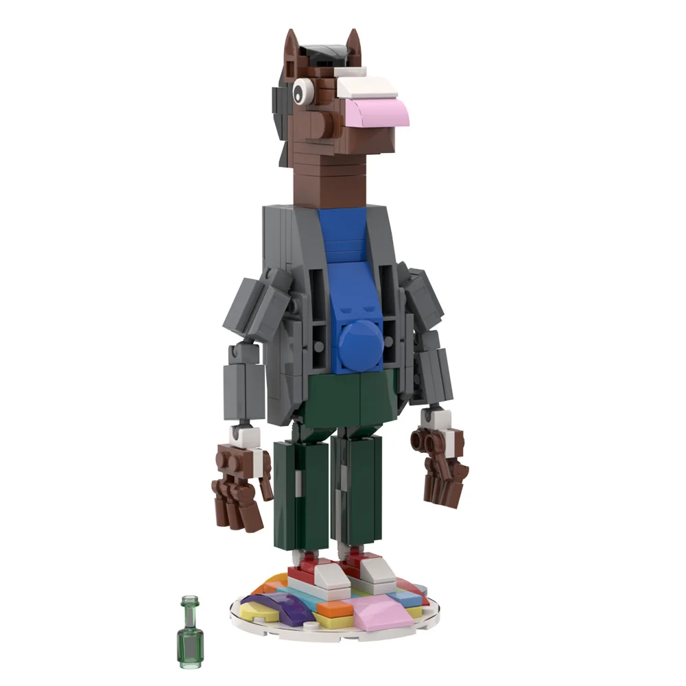 

MOC BoJacks Horsemans Model Building Blocks Comedy Animation Actor BoJack Animal Human Activity Figure Assembling Brick Toy Gift