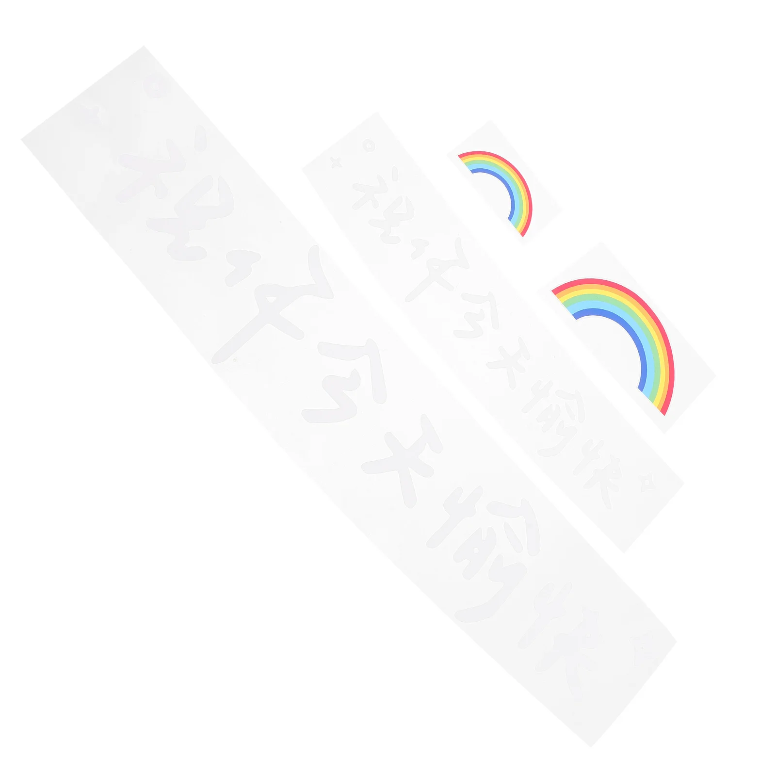 

2pcs Pvc Durable Car Stickers For Windshield Window Sunroof B-Pillar Waterproof Decals Vehicle Decoration Auto Body Accessories