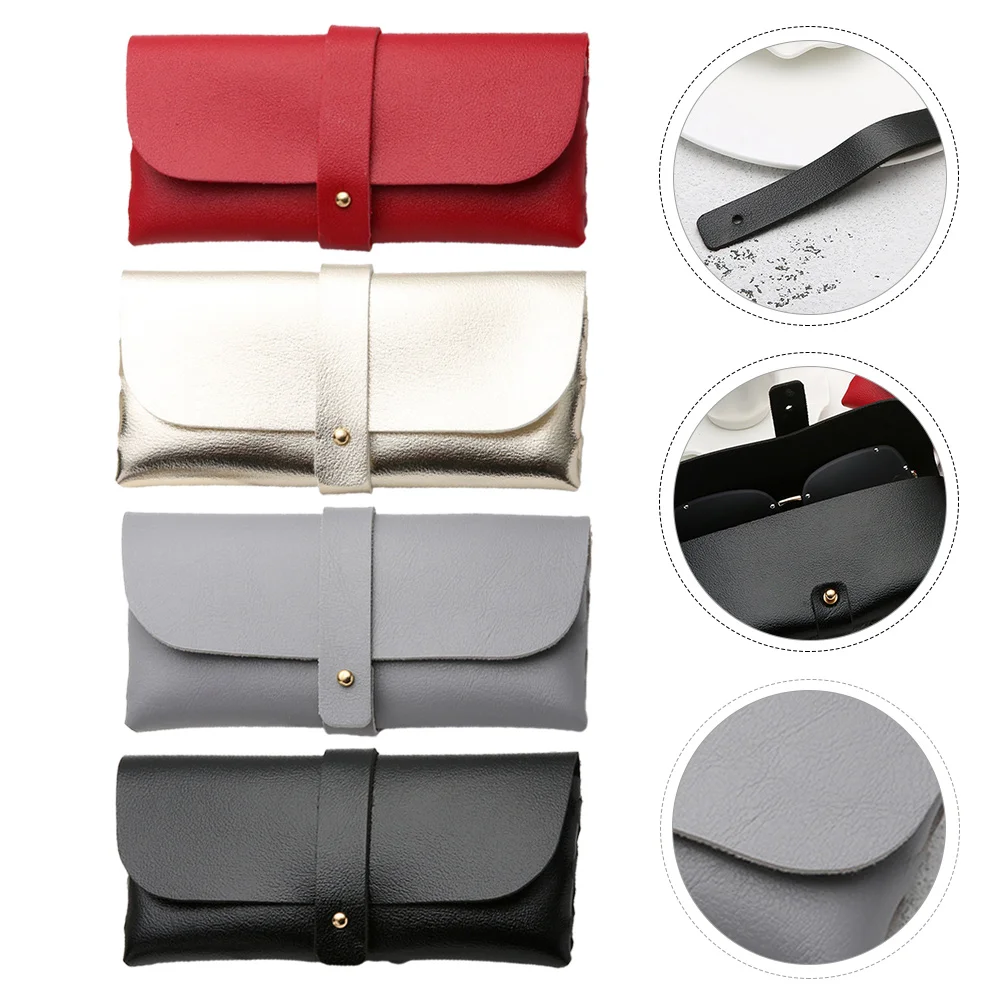 

4 pcs Glasses Case Storage Bags Fine Workmanship Compact Lightweight Protective Cases for Various Sizes Frames Stylish
