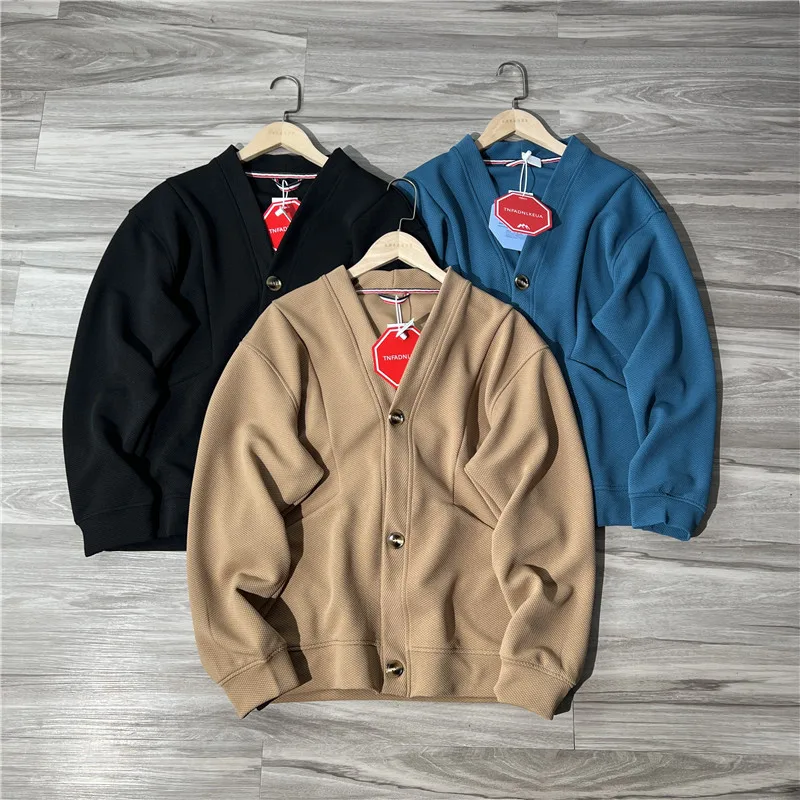 

Кардиган свободного кроя Ele Casual, весенний, с открытым передом, молодежный стиль, из полиэфирного волокна, с V-образным вырезом, длинный рукав, цветная верхняя одежда