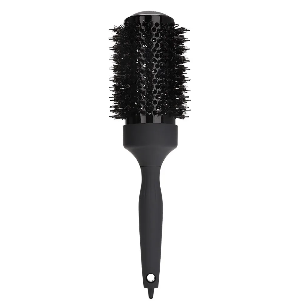 

Handle Round Rolling Brush Round Barrel with Pointed Tail Straight Twill Hair Comb Black Styling Tool Hair Curling Brush Salon