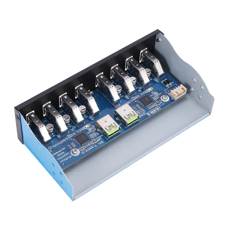 2X 19 Pin To 8 Port USB 3.0 Hub 5.25 Inch CD-Rom Drive Bay CD Rom Front Panel For Computer Case