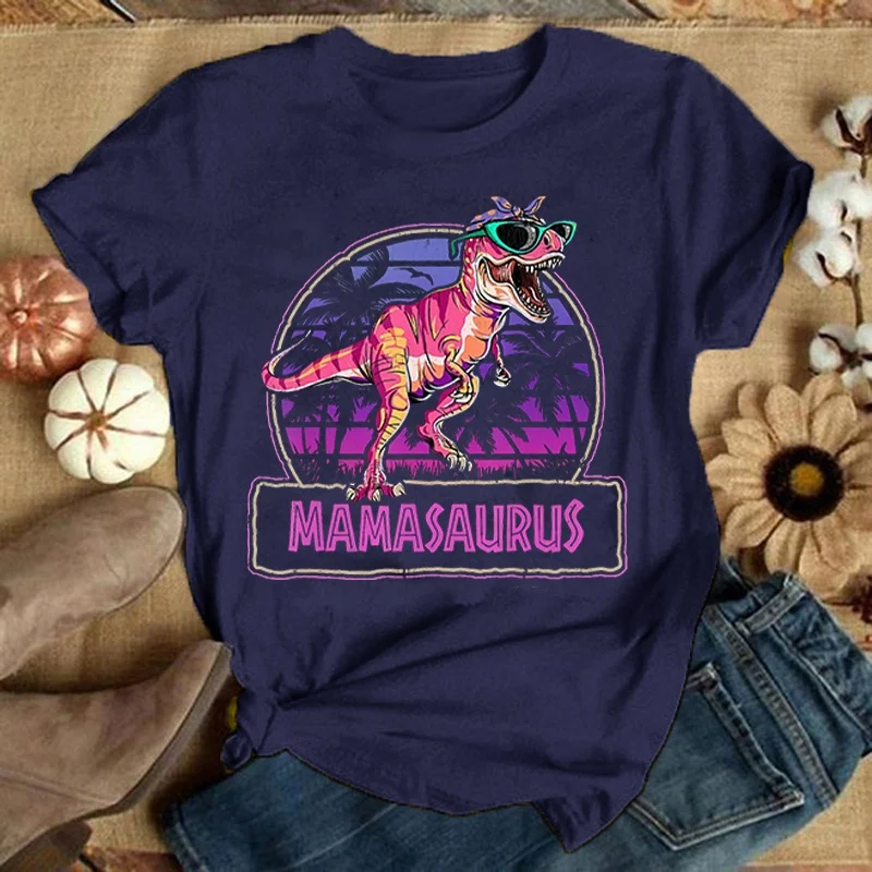 Mother\'S Day Mamasaurus Dinosaur T-Shirt Men Women Fashion Harajuku T Shirt Summer Cool Short Sleeve Hip Hop Top Tee