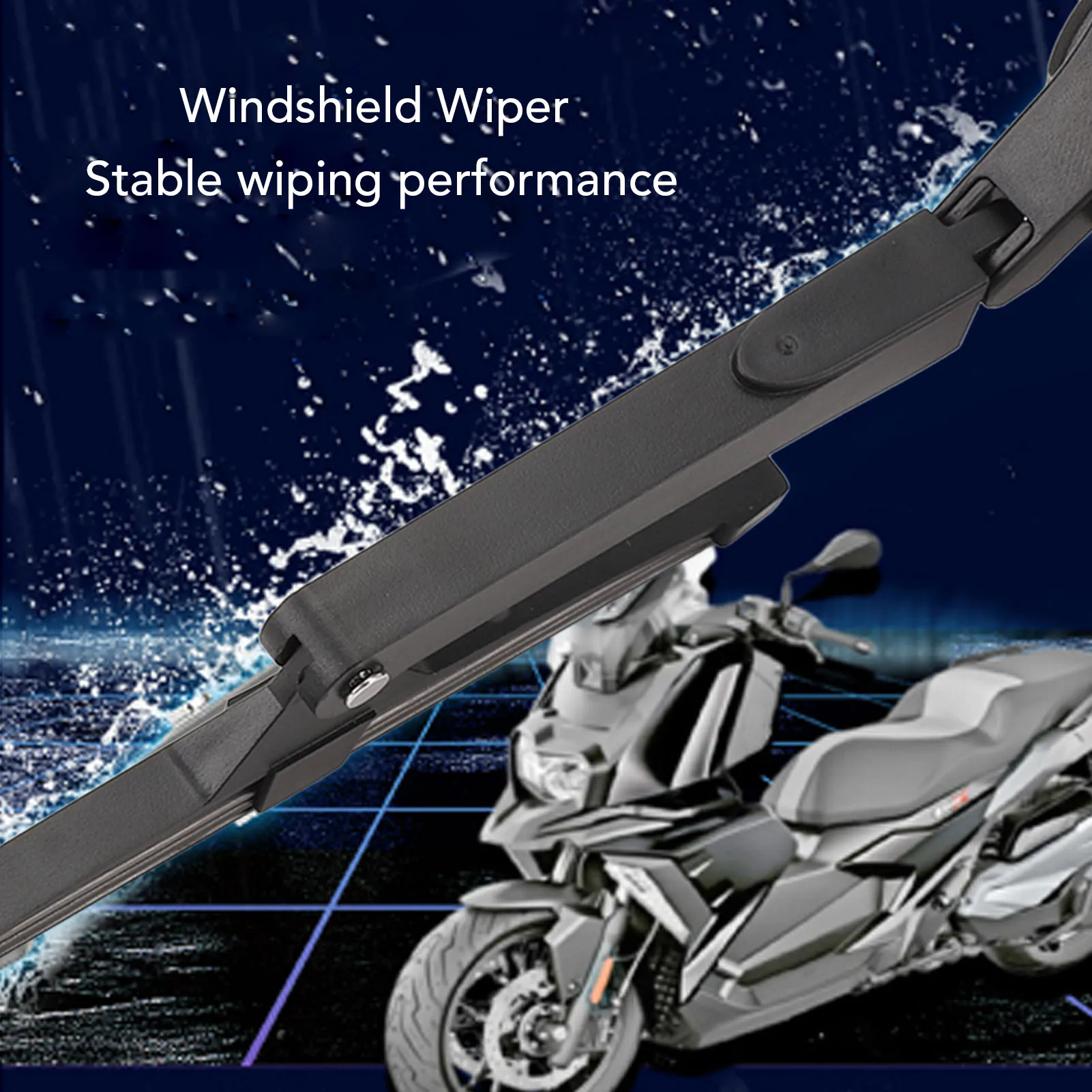 Motorcycle Windshield Wiper Water Resistant 2 Speed 170 Degree Wiping Rechargeable Windscreen Wiper for Electric Bike