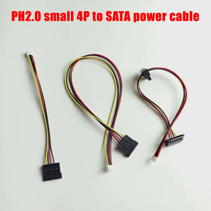 15-контактный разъем «мама» на маленький 4-контактный разъем «мама» с шагом 2,0 мм к SATA Кабель питания для материнских плат и кабелей питания ITX «мама» SATA
