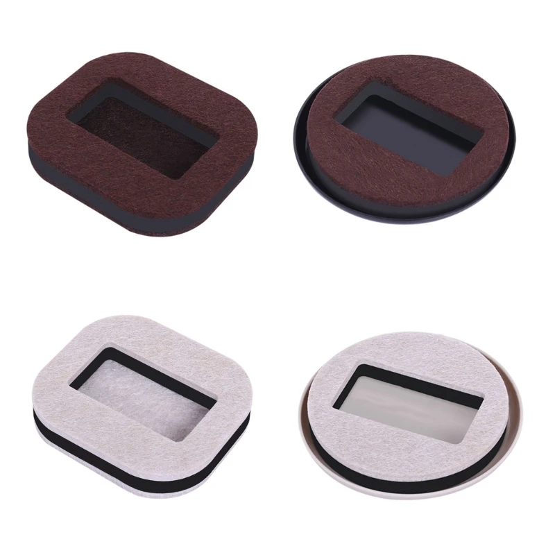 5pcs Furniture Coaster Felt Bed Wheel Stoppers Chair Wheel Stoppers for Hardwood Floors Felt Bottom Wheel Coaster