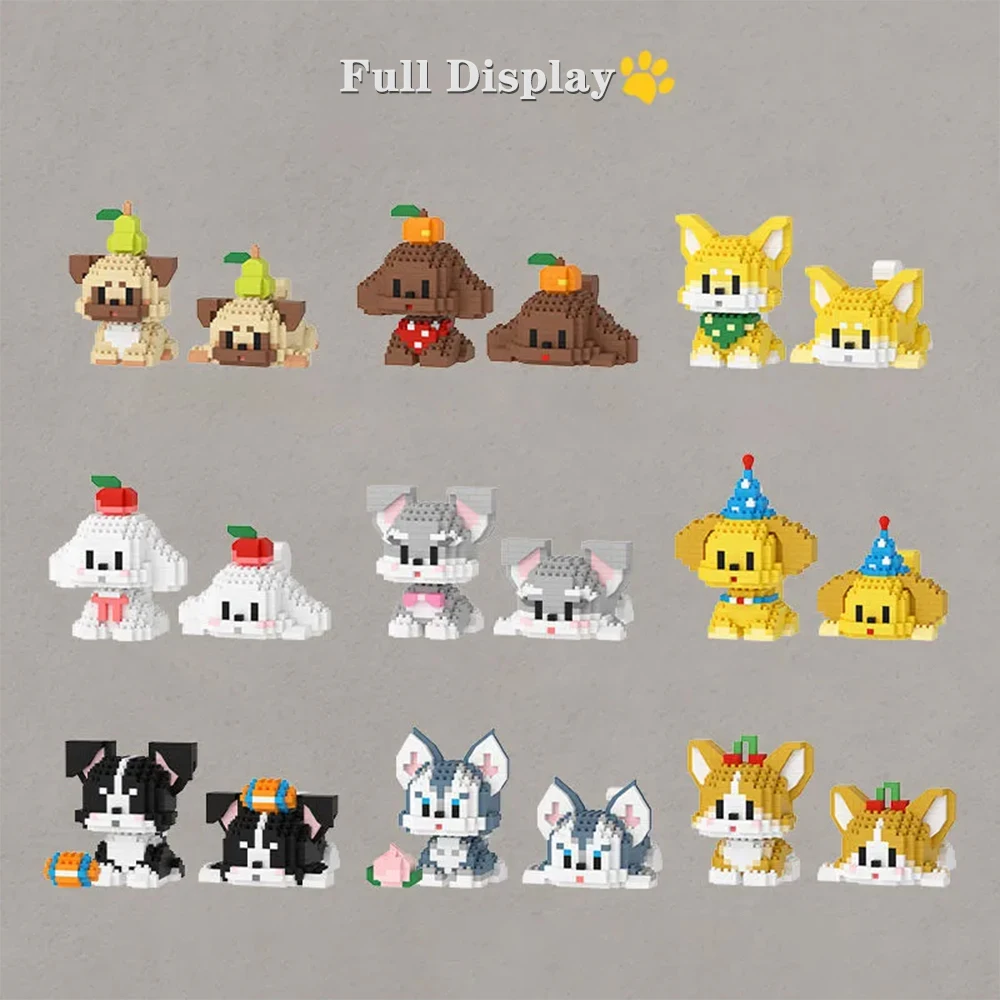 

Cow Cat Orange Cat Khaki Siamese Cat Micro Mini Particle Toys - Jigsaw Building Block Children's Educational Toys Gift Selection