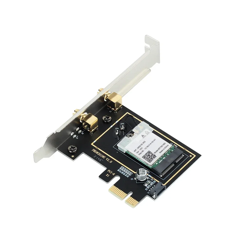 

1800Mbps AX1800 WiFi 6 PCIe Wireless Adapter PCIe Adapter BT5.2 802.11 AX Dual Band 2.4G/5G WiFi Card For Win10/11