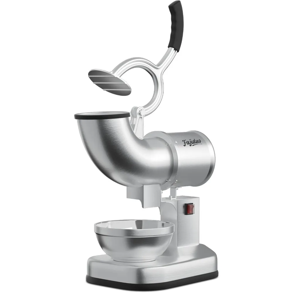 

Ice Shaver, Stainless Steel Dual Blade Ice Crusher 440LBS/H, Commercial Shaved Ice Machine, Snow Cone Machine for Home