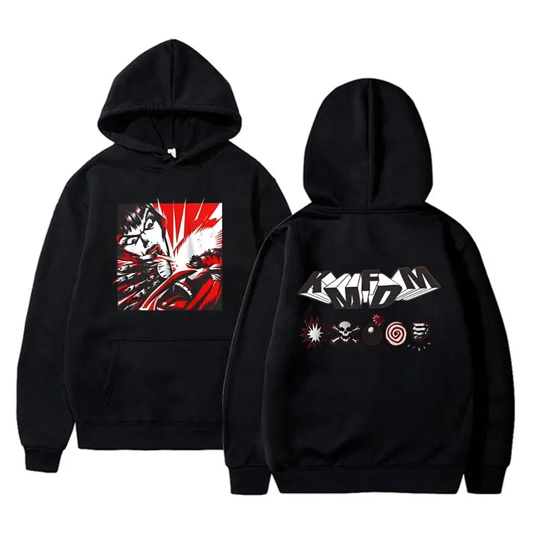 

Vintage Hardcore Alternative Rock Band Kmfdm Hoodie Male Fashion Vintgae Streetwear Men Women Gothic Oversized Hooded Tracksuit