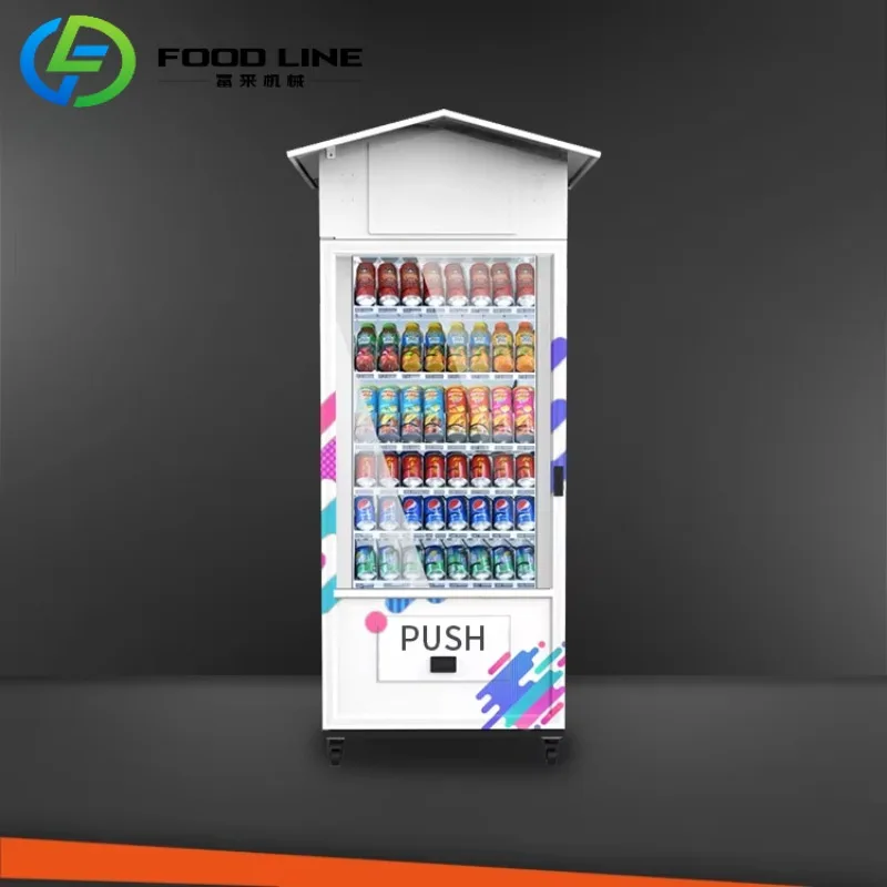Automatic Qr Code Vending Machine Refrigerator Vending Machine Touch Screen Smart Fresh Food Vending Machine