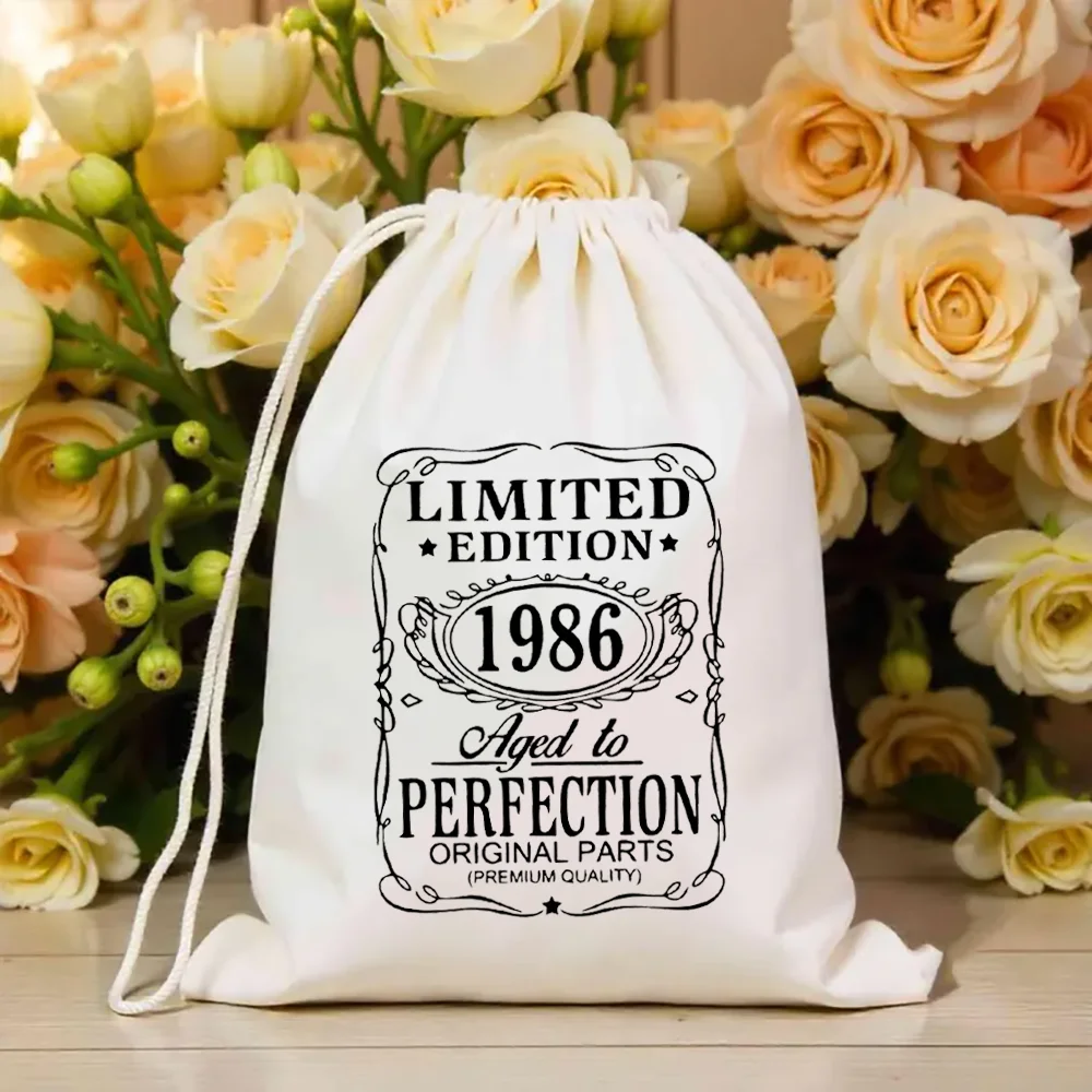 5 Stück „Aged To Perfection“ Limited Edition Vintage-Geschenktüten zum 40. Geburtstag, Zubehör für 40-jährige Geburtstagsfeier, Willkommensgeschenk – Detail 3
