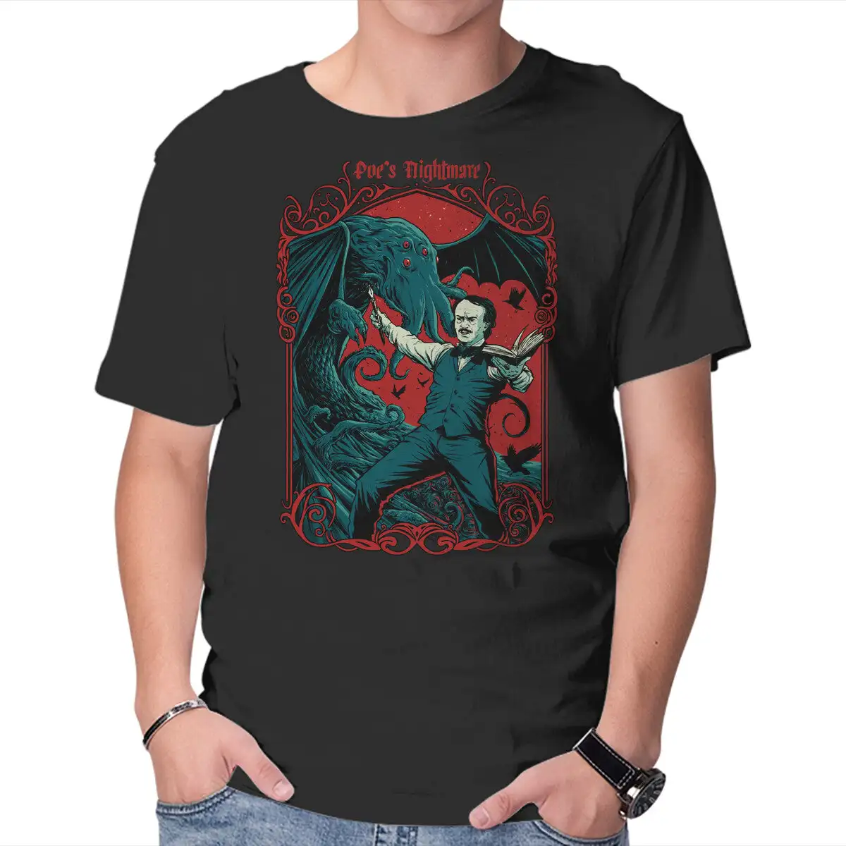 Poe's Nightmare Anime Graphic T-shirts for Men Clothing Women Short Sleeve Tees New Arrivals Unisex Summer