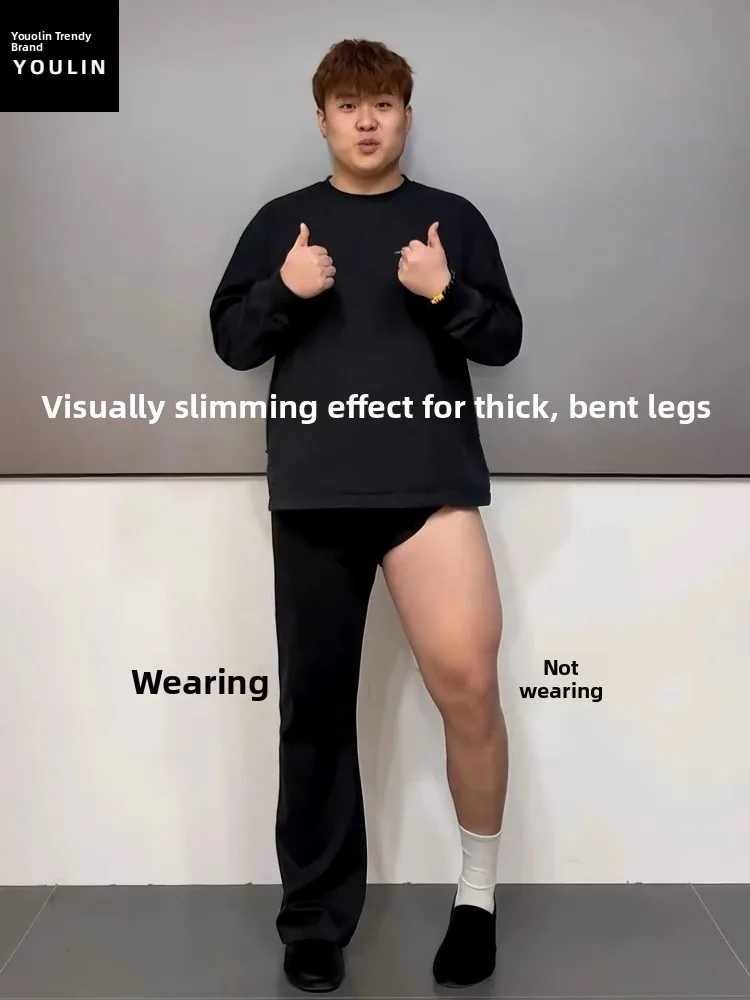 

plus Size Men's Fce Lined Denim Jeans Knife Straight Leg Conceal Meat Slimming Casual Wear All Seasons American Sle