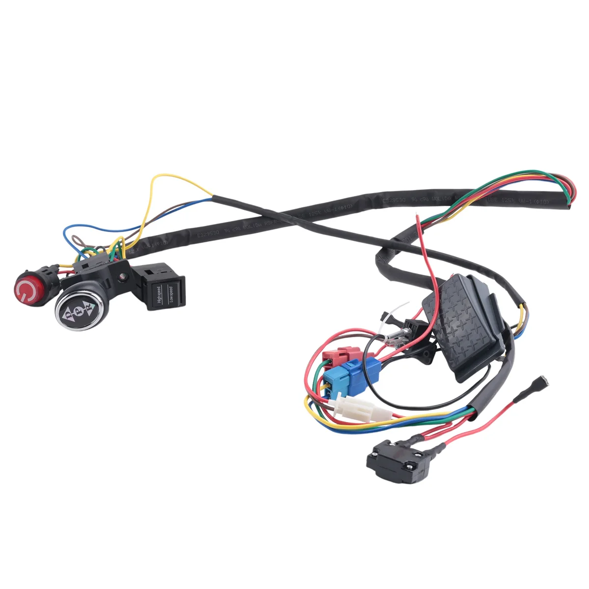 Children Electric Car DIY Modified Wires and Switch Kit, Kids Electric Car 4WD Ride on Toys Accessories Single Line