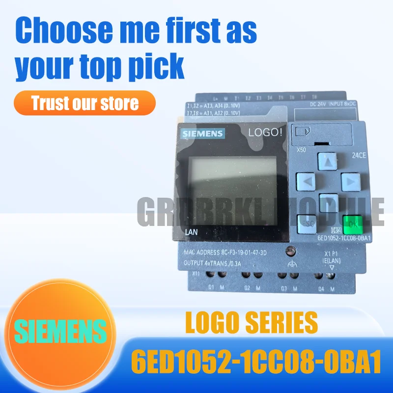 Novo Original SIEMENS 6ED1052-1CC08-0BA1 LOGO! Módulo PLC Ethernet 24CE 24V DC