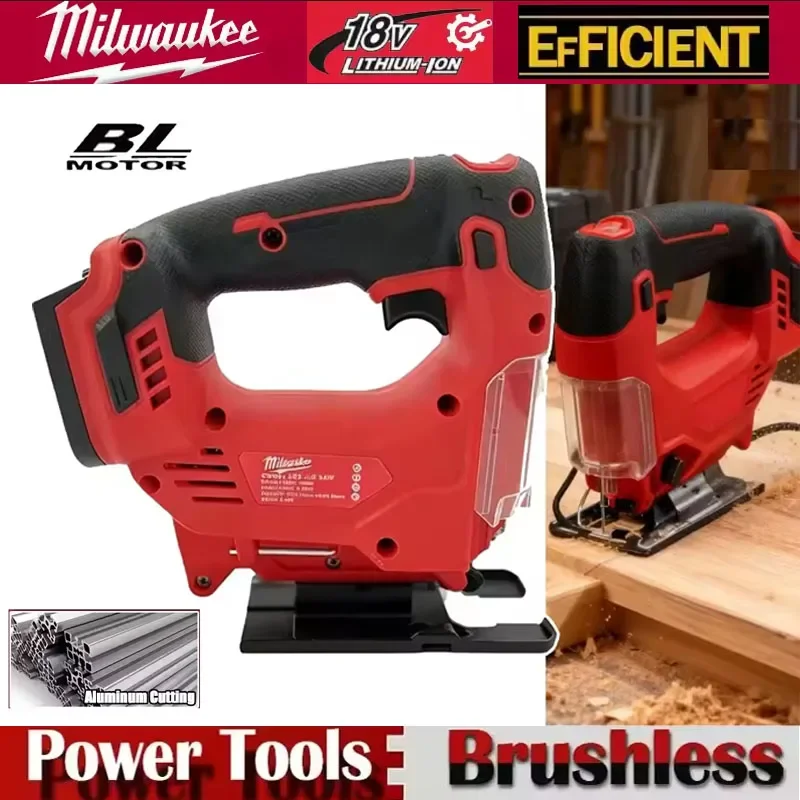 

Аккумуляторный лобзик Milwaukee, портативная многофункциональная пила для резки дерева, деревообрабатывающий инструмент для аккумуляторов 18В