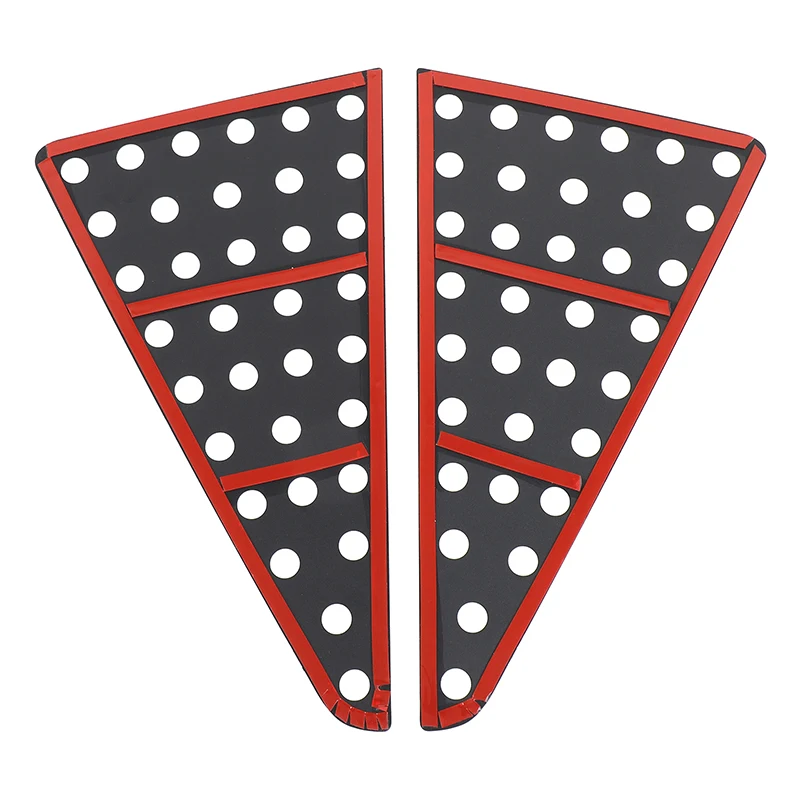 2Pcs Aluminum Alloy Black For Great Wall Tank 400 2023+ Car rear triangle window honeycomb board decoration sticker accessories