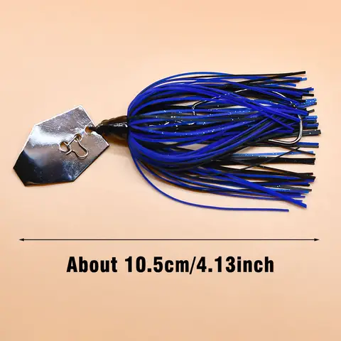 12 ग्राम चैटरबैट फिशिंग ल्यूर ब्लेडेड जिग बज़ बैट चैटर बैट सिलिकॉन स्कर्टिंग ल्यूर बास जिग्स स्पिनरबैट 10 best sales बज़ चारा - №6