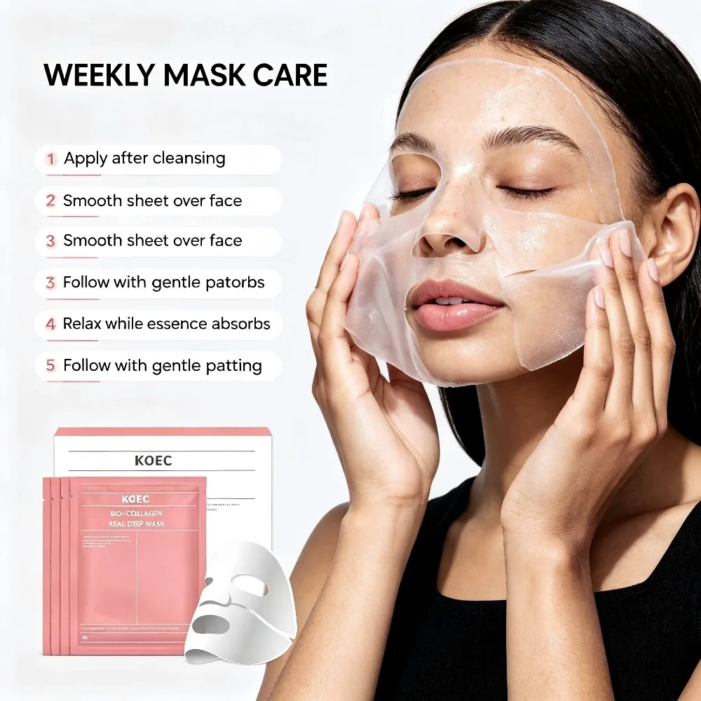 Deep Absorbable Bio-Collagen Night Mask with Ferment Extracts, Multi-Benefit Overnight Skin Care Mask, Helps Plump Skin Texture, Refines Pore Appearance, Tones Facial Contours, and Enhances Natural Radiant Skin Tone