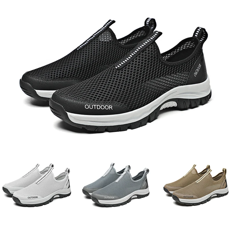 Summer Men Aqua Shoes Outdoor Sports Breathable Anti-slip Beach Shoes Lightweight Quick-drying Barefoot Sneakers