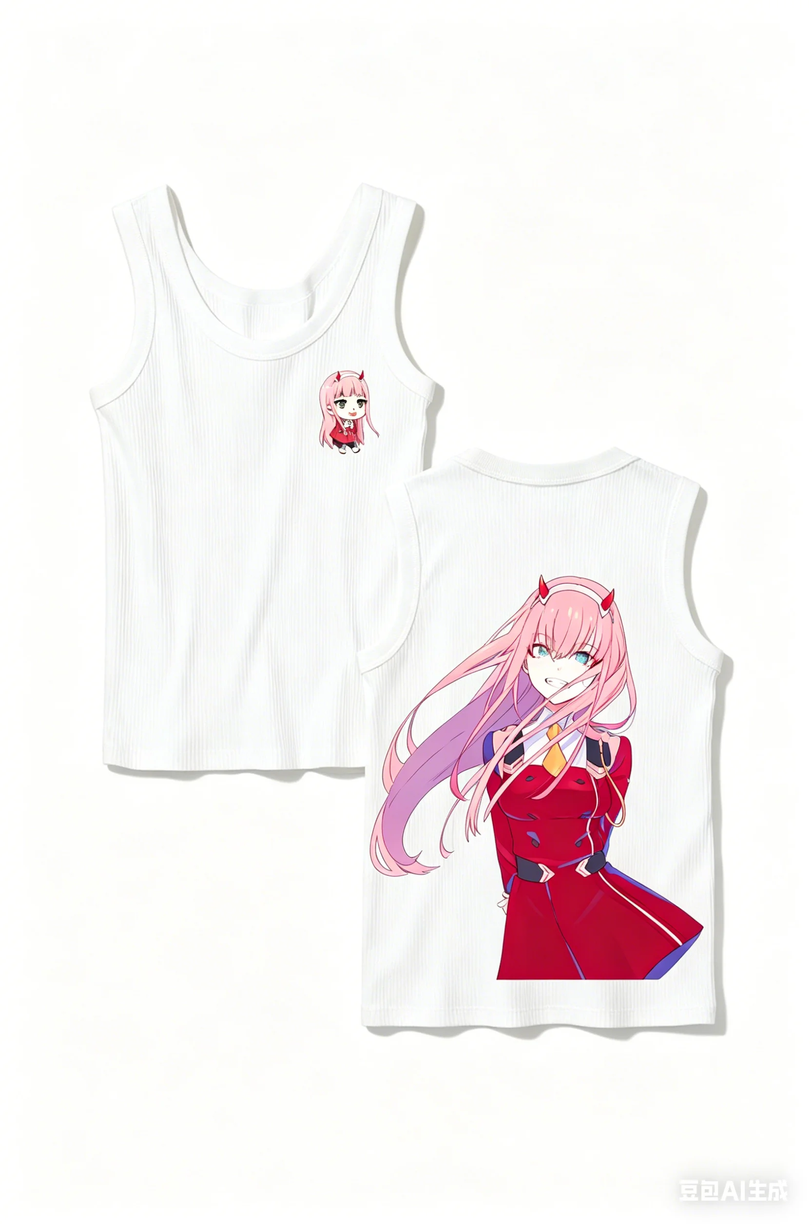 DARLING in the FRANXX Zero Two New Model Ribbed Tank Streetwear Anime Lover personality Clothes Year round clothing Unisex soft
