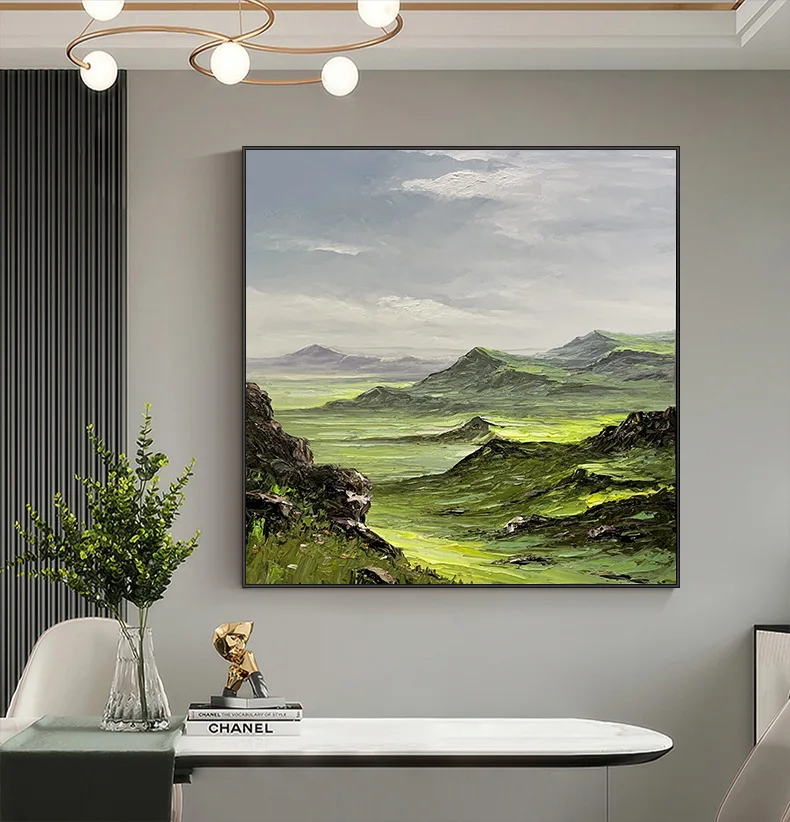 

Abstract Oil Paintings Handmade Wall Art Snow Mountain Natural Scenery Art Wall Decor Sea Landscape For Home Decor Living Room