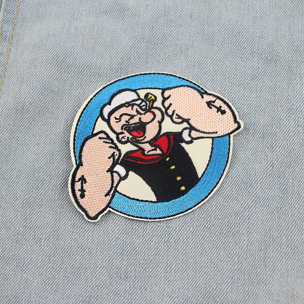 Cartoon Character Patch Embroidered Patches For Clothing Stickers Stripes Cartoon Patch Iron On Patches On Clothes Decor