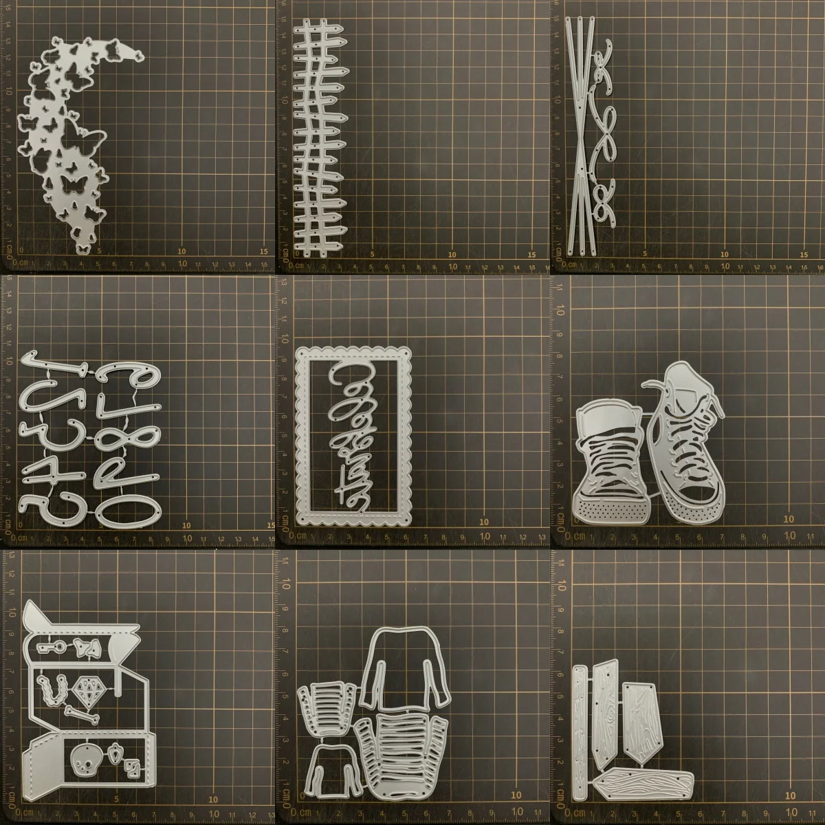 9 kinds Fence Clothes Boots Metal Cutting Dies Stencils For DIY Scrapbooking Decorative Embossing Handcraft Die CutsTemplate