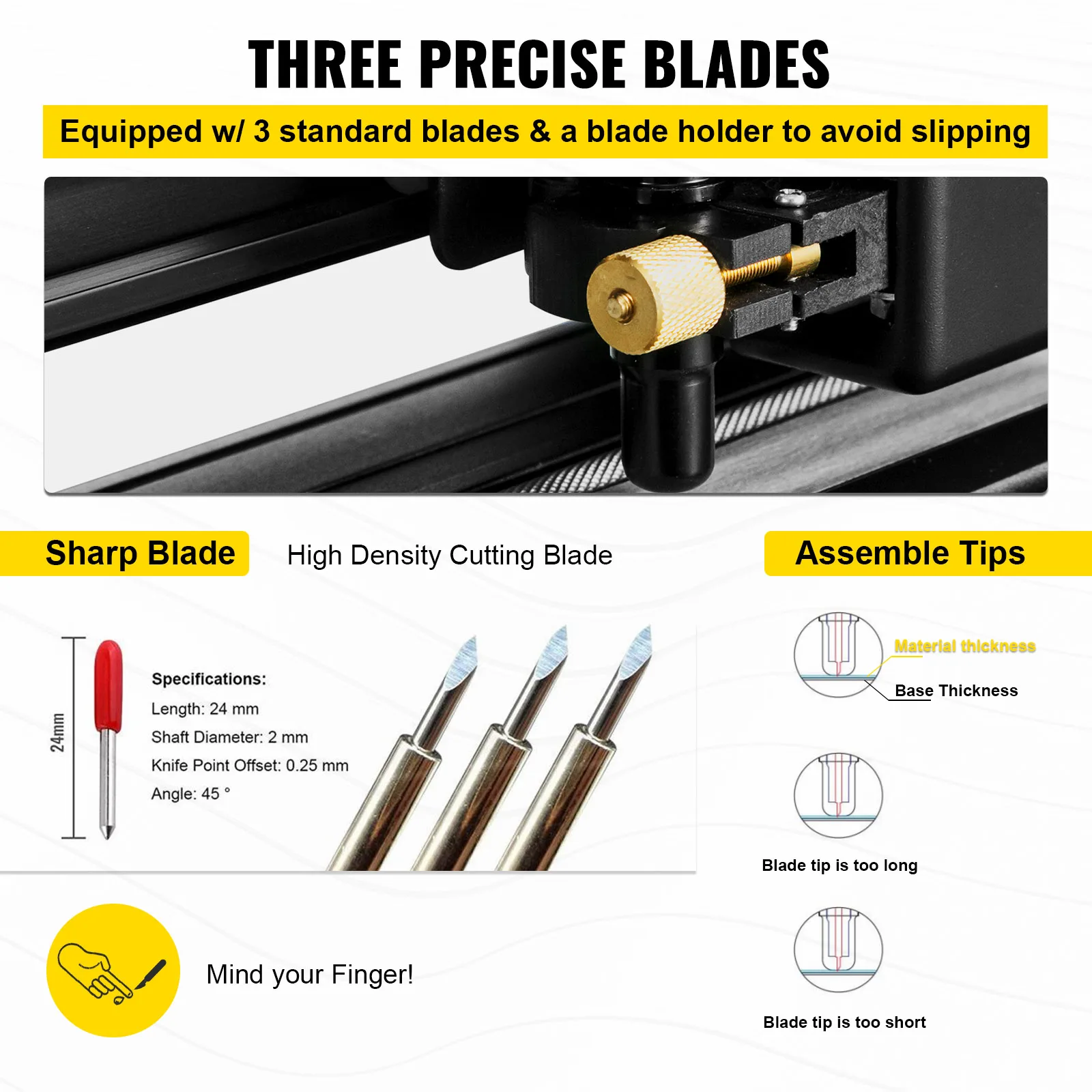 VEVOR 28 Inch Vinyl Cắt/_ Ba Lô Ký Cắt Phần Mềm 3 Lưỡi Dao Signmaster Phần Mềm LCD Đen Hướng Dẫn Sử Dụng Định Vị