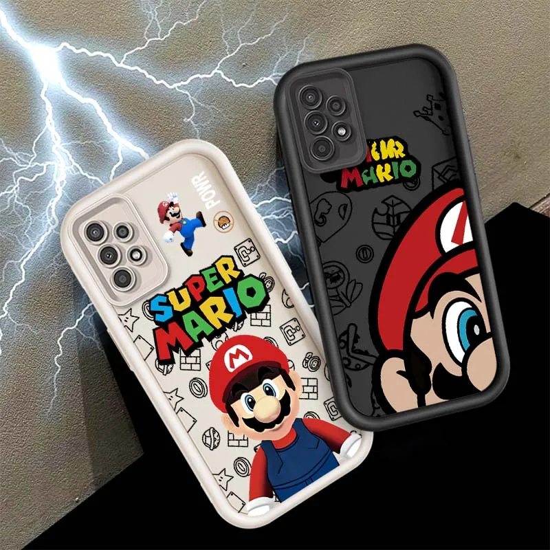 

Cartoon Super M-Mario For Samsung A73 A72 A56 A55 A54 A53 A35 A32 A25 A23 A21s A14 A05 5G Eye Ladder