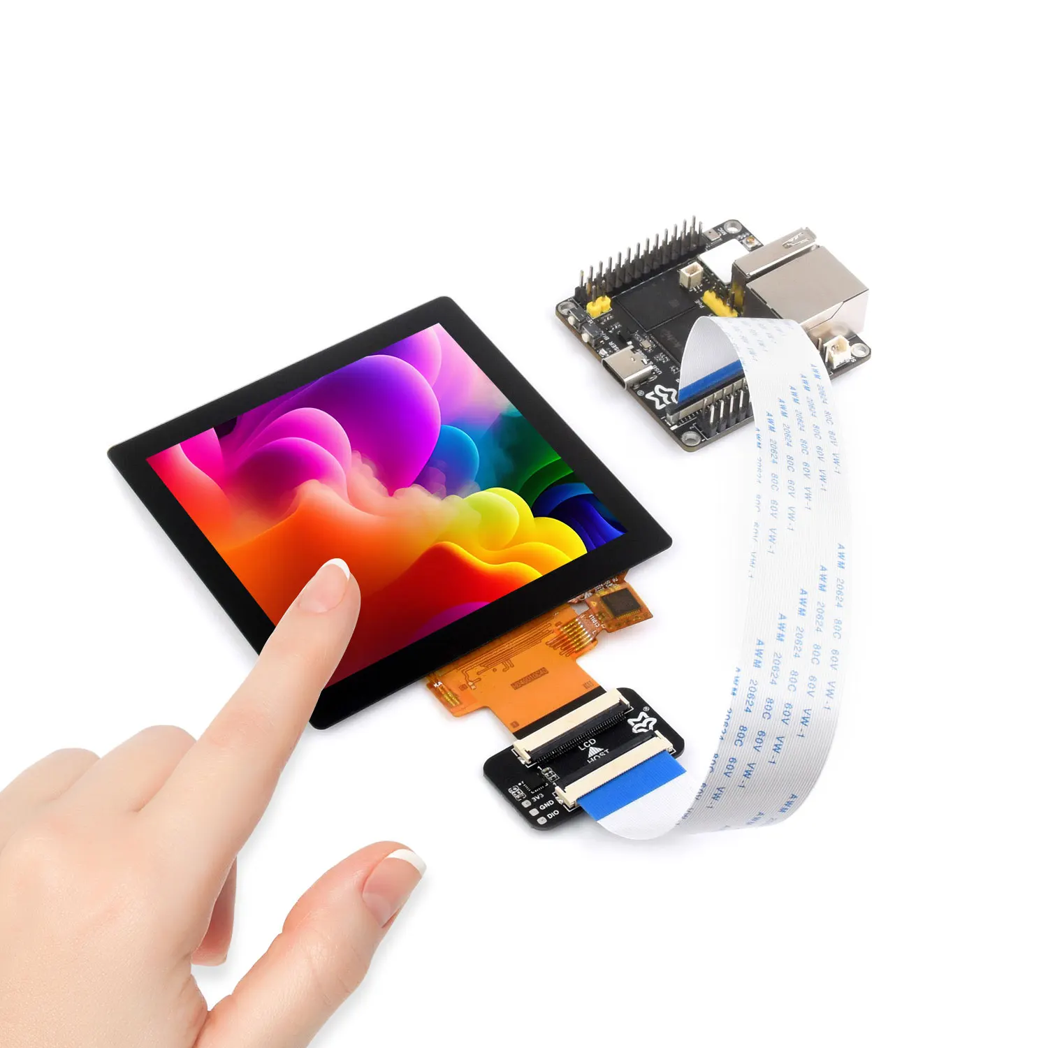 Luckfox Pico Ultra RV1106 Linux Micro Development Board with 4inch IPS Capacitive TouchScreen Display 480x480/720x720 Pixels