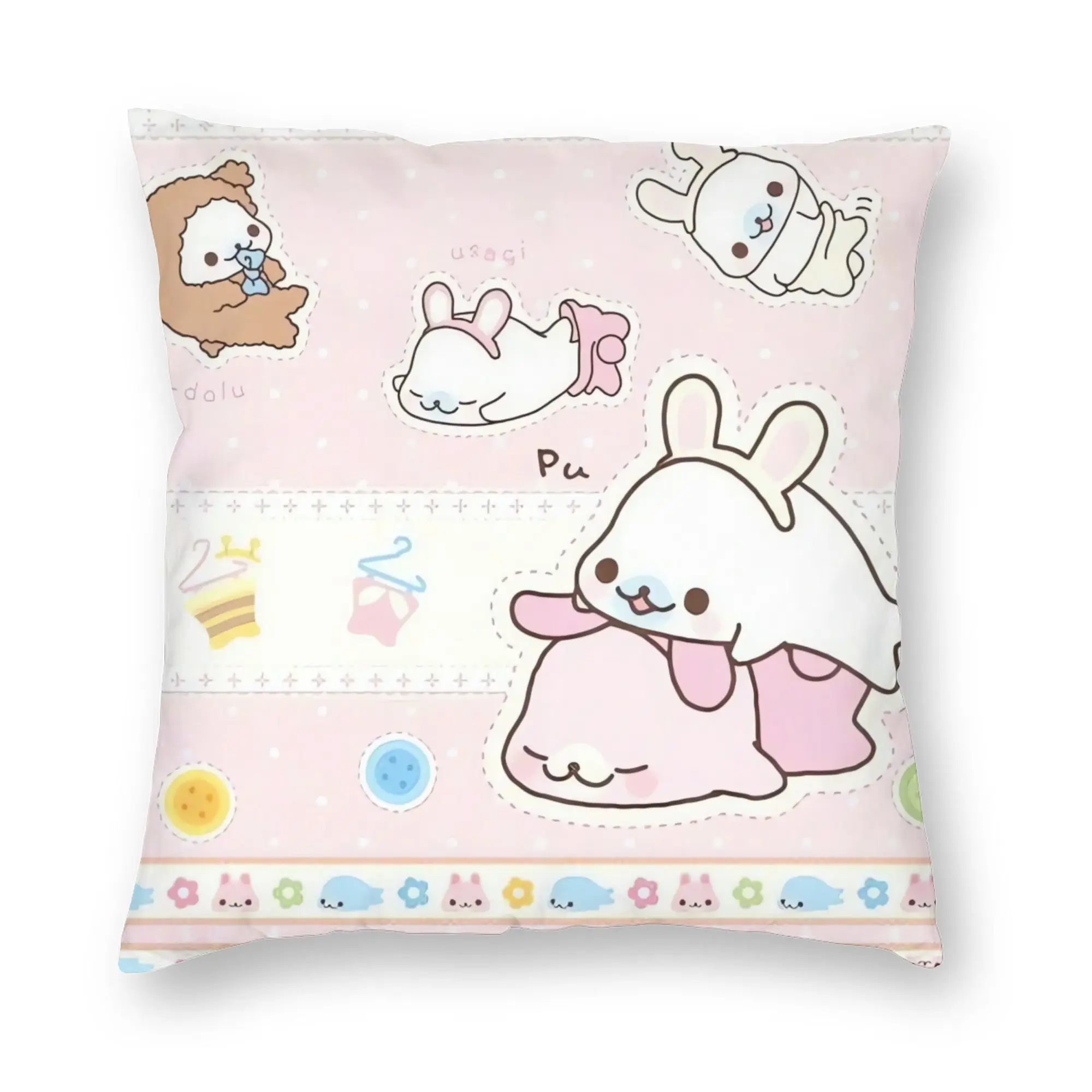 White Seal Strawberry Pillowcases Mamegomas Morden Pillow Case For Living Room Sofa Square Pillow Cover