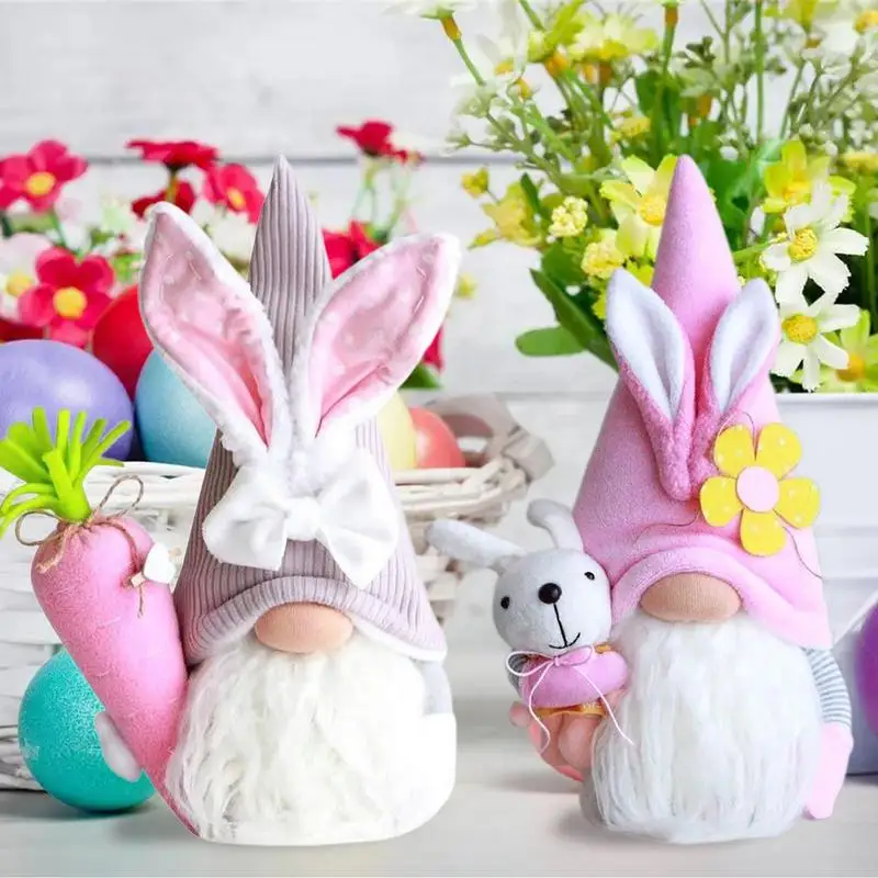 Easter Faceless Gnome Rabbit Doll Home Party Decoration Spring Hanging Bunny Ornaments Kids Gifts 2024