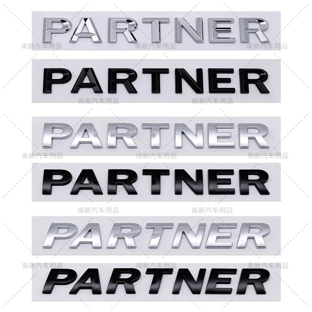 

Suitable for Peugeot new and old PARTNER modified with English letter labeling and ABS trunk labeling car sticker emblem