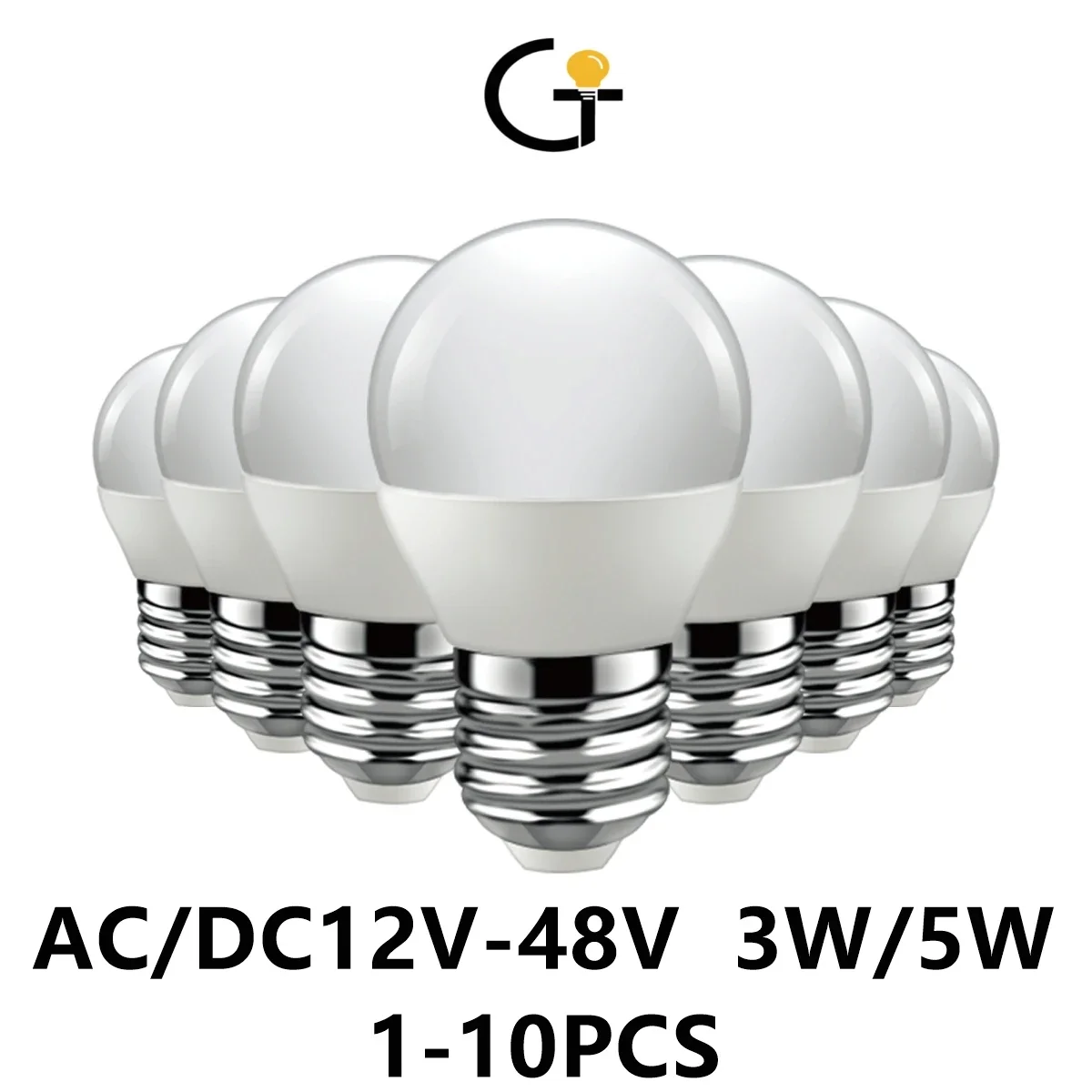 

LED Low voltage bulb G45 AC/DC 12V-48V E27 B22 Super bright warm white light 3W 5W for solar energy low voltage charger lighting