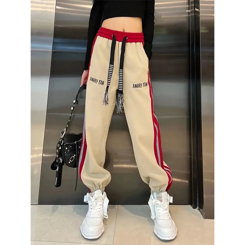 Harajuku Women pants Jogging Sweatpants Women for pants Baggy Sports Pants Gray Jogger Elastic High Waist Female Sport Trousers